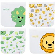 Melii Reusable snack bags 4 pcs Lion and Dinosaur - Lunch Bag