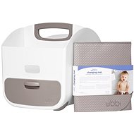 Ubbi Diaper Organizer + Changing Pad Taupe - Storage Box