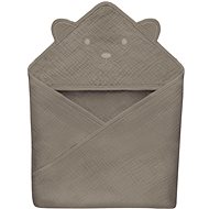 Lionelo Muslin Hooded Towel Beige Cappuccino - Children's Bath Towel