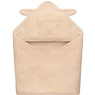 Lionelo Muslin Hooded Towel Beige Sand - Children's Bath Towel
