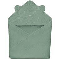 Lionelo Muslin Hooded Towel Green Forest - Children's Bath Towel