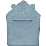 Lionelo Muslin Hooded Towel Grey Sky - Children's Bath Towel
