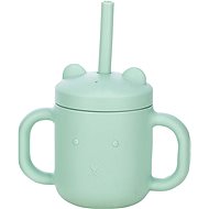 FreeON Silicone cup with ears green 175ml - Drinking Cup
