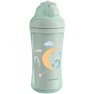 KikkaBoo Mug with silicone straw Moony me Mint - Baby cup