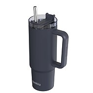 Quokka Stream with straw 950 ml Black - Thermal Mug