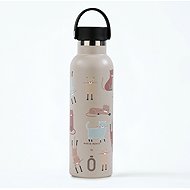 Runbott Thermal Bottle 600 ml Cats Taupe - Children's Thermos