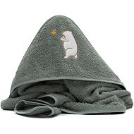 Fillikid Hooded Towel Bear Green 75 × 75cm - Children's Bath Towel