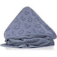 Fillikid Hooded Towel Dino Blue 75 × 75cm - Children's Bath Towel