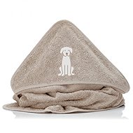 Fillikid Hooded Towel Dog Beige 75×75cm - Children's Bath Towel