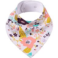Simed Cotton bib with impermeable PUL layer - Flowers - Bib