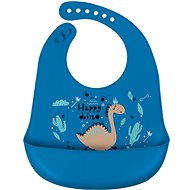 Simed Silicone bib with pocket - Happy dino - Bib