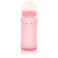 Everyday Baby láhev s brčkem sklo 240 ml Rose Pink - Baby Bottle