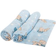 Bomimi Tetra Premium Towel 140 g/m2 Teddy Bear Blue, 2 pcs - Children's Bath Towel