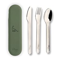 Citron Cutlery set with case Green - Children's Cutlery