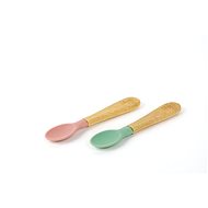 Citron Set of bamboo spoons - green / pink - Baby Spoon