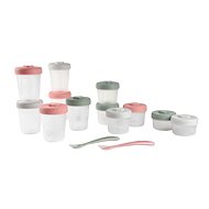 Beaba Food Cups 12 pcs and 2 spoons Eucalyptus - Food Container Set