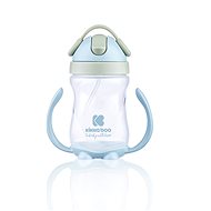 KikkaBoo Hrnek se silikonovým brčkem 300 ml Blue - Baby cup