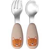 Tryco Stainless steel spoon & fork - Leopard Sand - Children's Cutlery