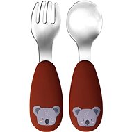 Tryco Stainless steel spoon & fork - Koala Dark Rust - Children's Cutlery