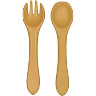 Tryco Silikonová lžička & vidlička - Honey Gold - Children's Cutlery