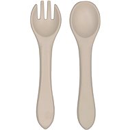 Tryco Silicone spoon & fork - Sand - Children's Cutlery