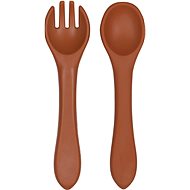 Tryco Silicone spoon & fork - Sienna - Children's Cutlery