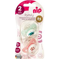 Nip Family silikonové šidítko Elephant/Fox 5-18m, 2ks - Baby Pacifier