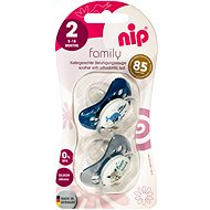 Nip Family silikonové šidítko Whale/Wolf 5-18m, 2ks - Baby Pacifier