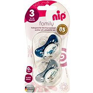Nip Family silikonové šidítko Whale/Wolf 16-32m, 2ks - Baby Pacifier