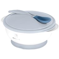 KikkaBoo Bowl with suction cup, lid and spoon with heat sensor Blue - Children's Bowl