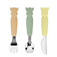 Vulli Set příborů žirafa Sophie zelený/béžový - Children's Cutlery