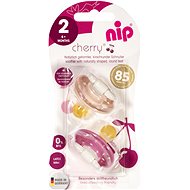 Nip Cherry rubber teat Red/Pink 6m+, 2pcs - Baby Pacifier