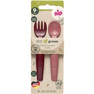 Nip Green Line Cutlery Red - Children's Cutlery