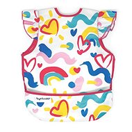 Tiny Twinkle Apron with bib and ruffles Large 2-4 years Painted Heart - Bib