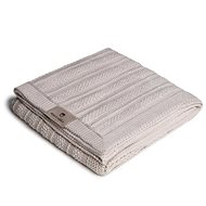 Cotton knitted pea, Beige - Blanket