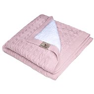 Maceshka winter cotton knitted braid, Pink - Blanket