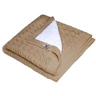 Maceshka winter cotton knitted braid, Camel - Blanket