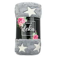 Svitap sleepwell Microplush luminous blanket Stars grey 150 × 200 cm - Blanket