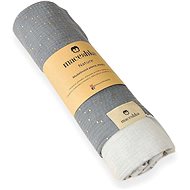 Maceshka double muslin shawl Gris gold dot/Gris - Cloth Nappies