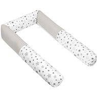 Bellatex crib roller 322/902, stars grey and white, 12 × 240 cm - Crib Bumper