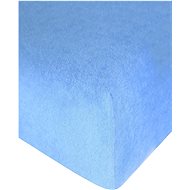 4sleep terry impermeable sheet with elastic band, 60 × 120 - Blue - Bedsheet