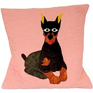 HANDY PETS Patchwork Doberman pink 42 × 42 cm - Pillowcase