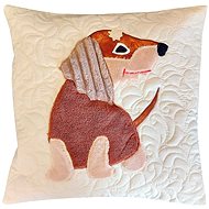 HANDY PETS Patchwork Rough-haired Dachshund light 42 × 42 cm - Pillowcase