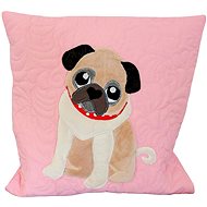 HANDY PETS Patchwork Pug pink 42 × 42 cm - Pillowcase