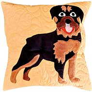 HANDY PETS Patchwork Rottweiler orange 42 × 42 cm - Pillowcase