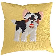 HANDY PETS Patchwork Yorkshire Terrier Yellow 42 × 42 cm - Pillowcase