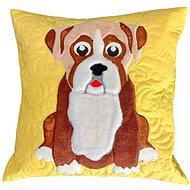 HANDY PETS Patchwork Bo×er Eda yellow 42 × 42 cm - Pillowcase