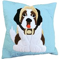 HANDY PETS Patchwork St. Bernard blue 44 × 44 cm - Pillowcase