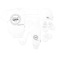 Baby Nellys Maternity set 5D Made with love, white, size 62 - Baby Clothing Set