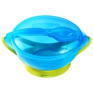 BabyOno bowl with a suction cup and spoon - Green - Children's Bowl